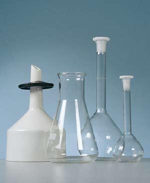 82 Laboratory Equipment - Glass and Plastic Ware Funnels and Flasks EL82-1000 EL82-1020 EL82-1040 EL82-1060 EL82-1120 EL82-1140 EL82-2350 EL82-2200 EL82-2660 Desiccators Volumetric Flask, soda glass,