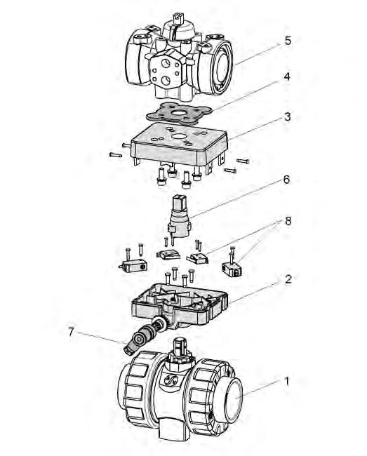 quantity designation ball valve mounting box, lower part mounting box, upper part