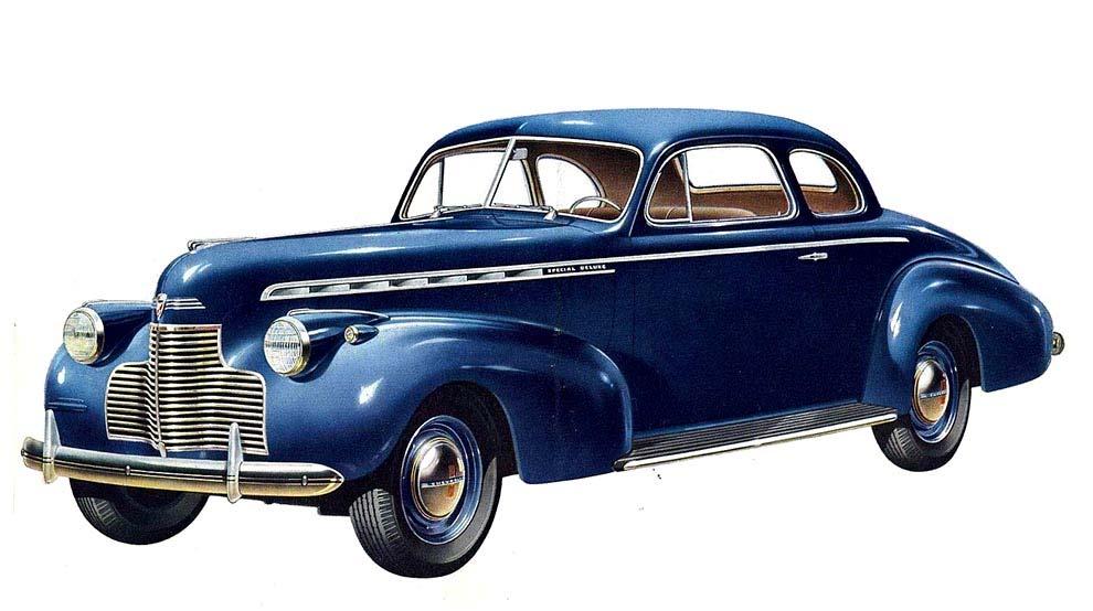 CAR IMAGES The 1940 Chevrolet Special Deluxe 2-door Sport Coupe was a 4-seat version of the Business Coupe. 46,628 were delivered.
