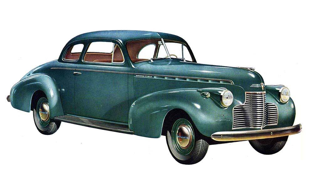 CAR IMAGES The 1940 Chevrolet 2-door Town Sedan was also available as a Master 85 and Master Deluxe. 143,125 Master Deluxe models were sold as well as 66,431 Master 85 versions.