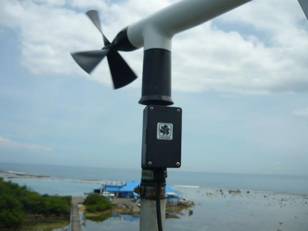 5 Wind Speed and Direction Wind speed and direction were originally recorded at the MidReef site using an MRI Mechanical Weather Station model 1072 connected to a datalogger and recording at 1-hour