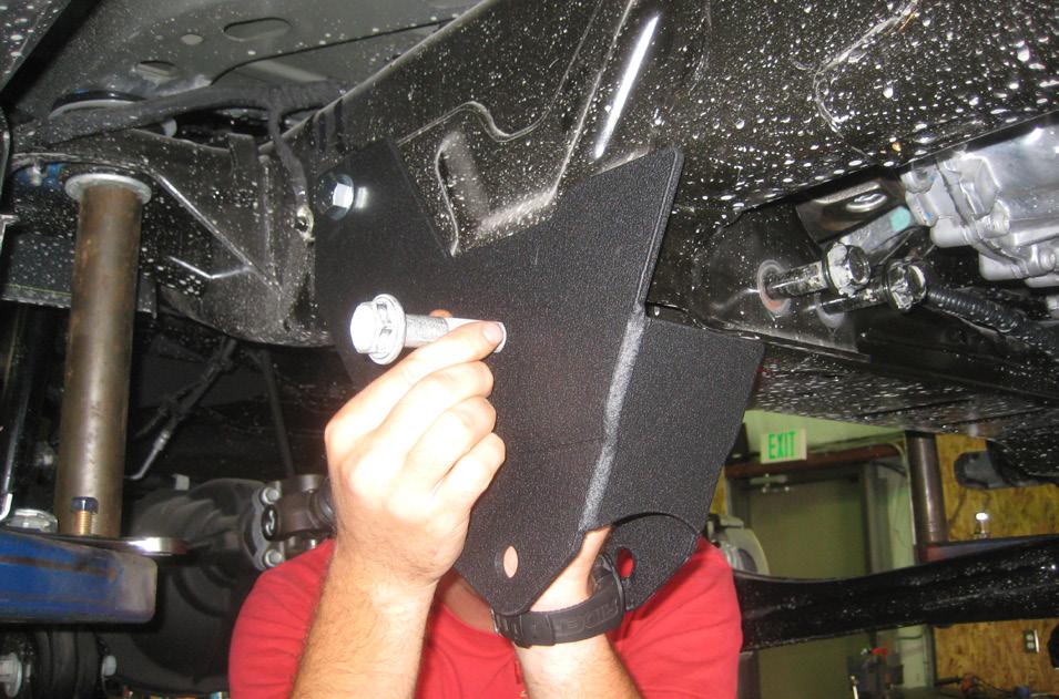 25. Now locate the driver side radius arm support bracket part # 35130-12 and install it on the inside of the