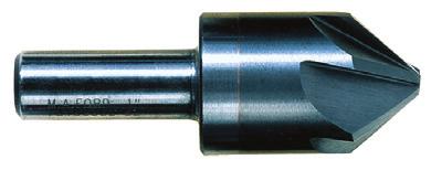 Vibration Free Carbide Countersink - 6 Flute 60 82 Z6 90 100 120 78 Uncoated D2 D1 D 3 L 1 Included Angle ±0.