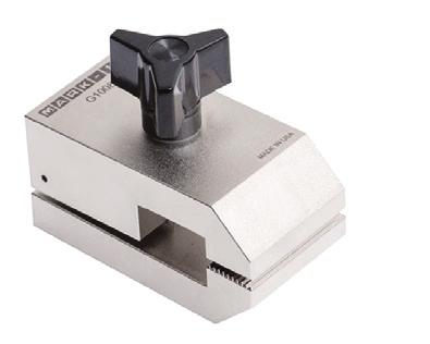 For general pull testing applications. Manually tightened serrated jaws may be individually positioned. G1013 0.65 [0.
