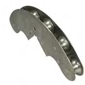 Contains a two part clevis made of high strength structural steel, with two sets of sheave pin holes 1 3/8" (35mm) dia.