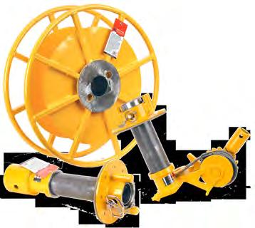 REELS CR Collapsible Power Reel For 2 7/16" Bayonet The CR Collapsible Power Reel is used for rapidly stringing or taking up wire or small diameter cable.