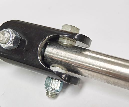 You can use a rag or cardboard between pliers to protect bushing and clevis from damage.