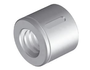 Trapezoidal thread nuts EKM complete plastic nuts For low-noise motion systems with higher speeds and longer duty times under moderate load. Good emergency running characteristics.