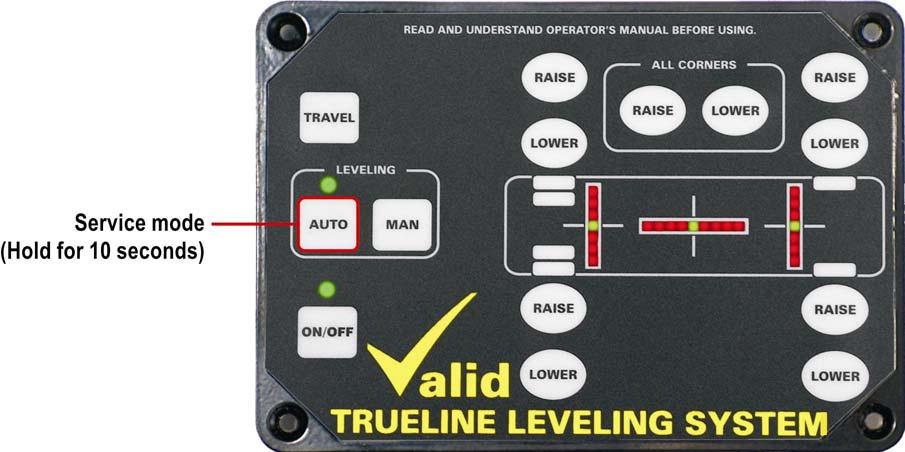 SYSTEM SETUP & CONFIGURATION Leveling System Setup The Trueline Leveling System has many user-selectable features that should be configured after installing the components.