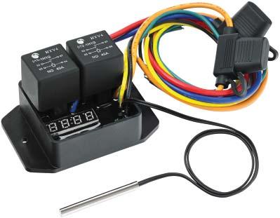 Thermatic Switches Part #0444 Part #0455 Digital Thermatic Switch 12 & 24 Volt The Digital Thermatic Switch can sense air or coolant temperature to automatically activate single or twin fans or a fan