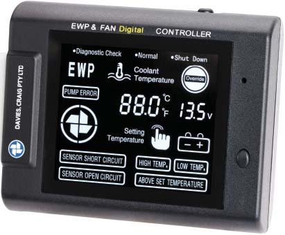 LCD EWP / Fan Digital Controller 12V & 24V - Part #8001 LCD EWP / Fan Digital Controller 12 Volt & 24 Volt For optimum control of Davies, Craig 12 Volt and 24 Volt Electric Water Pumps.