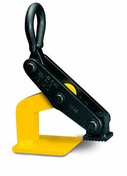 The capacity (WLL) applies to a pair of lifting clamps. Options Protective lining The angle from the vertical must not exceed 45.