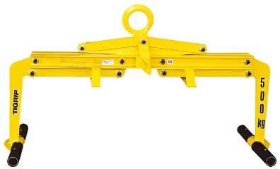 Tigrip Load Hoisting Tackle Grabs & Clamps Bale grab model TBA 200-1000 The TBA bale grab transports bales of fiber, wool, fabric, paper, pressed straw and various types of shavings up to a width of