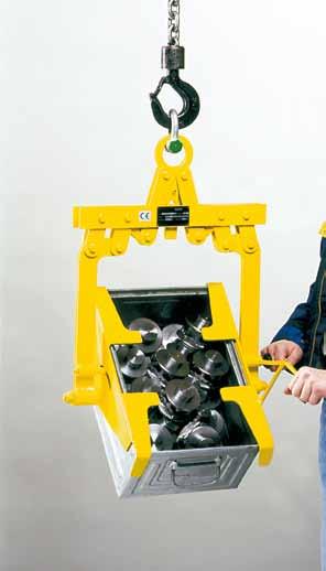 Tigrip Load Hoisting Tackle Barrel grabs & Crate grabs Crate grab with tipping device model TKA/d 150 The crate grab with tipping device is an absolutely safe