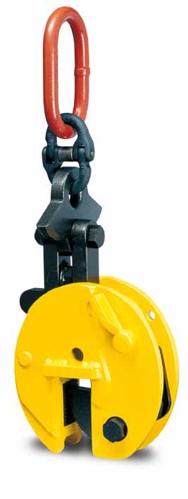 Tigrip Load Hoisting Tackle Grabs & Clamps Plate clamp with pivoting shackle and safety lock model TBS