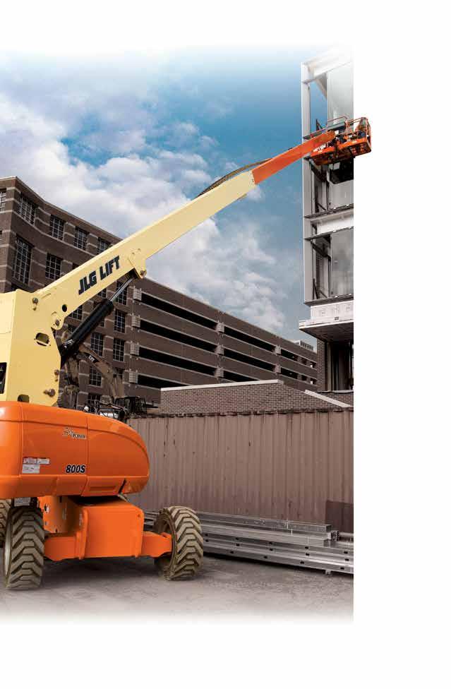 800 Series TELESCOPIC BOOM LIFTS HIGHER REACH CONFIDENT CONTROL Go from the ground to 80 ft in less than 67 seconds that s 40%