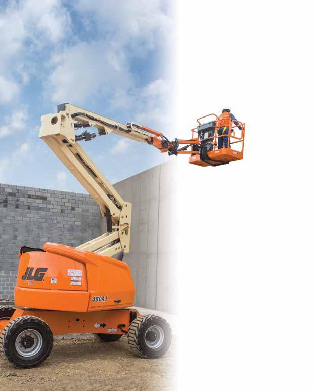 Model 450AJ and Model 340AJ ARTICULATING BOOM LIFTS GO FARTHER WITH A WIDER RANGE OF MOTION When you re working