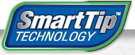 pressure Less overspray SmartTip Technology is