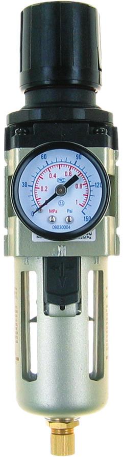 AW FILTER REGULATOR AW Filter Regulator The series AW filter regulator minimises space, piping and cost by integrating the two units into one.