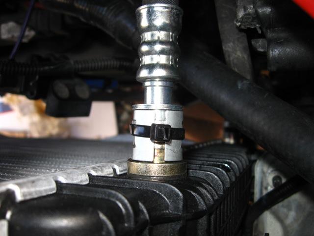 35) install lower intercooler hose 36) connect upper