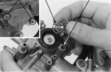 XL200 Install a new O-ring into the groove in the carburetor body. Install the cover and tighten the screws securely.