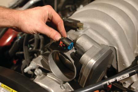 Disconnect the MAP sensor from behind the air intake manifold on the passenger side behind the