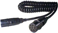 Plugs / Sockets 180226 Electrical coil w/ 2 plastic Europe 7-pin plugs (24N).