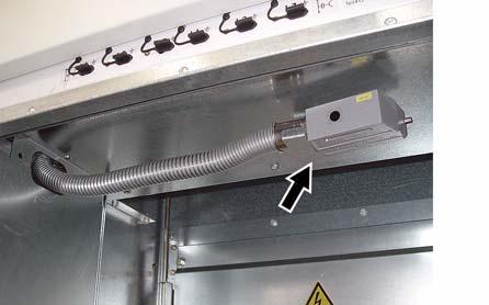 Hang the low-voltage plug into the support located underneath the low-voltage compartment. ATTENTION!