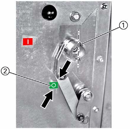 position of the earthing switch coupling.