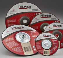 Premier red DEPRESSED CENTER WHEELS Better Tier / Zirconia Alumina Z24 Outstanding results grinding stainless steel, high alloy steel, and all ferrous metals.