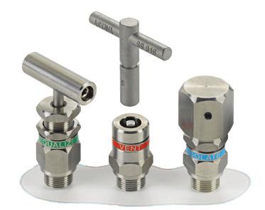 ONNET ND STEM CONCEPT The special sealing design applied in all STV Instrument Manifolds features a nonrotating ceramic ball tip.