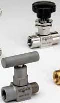 NEEDLE VALVES MATERIALS: stainless steel, 360 brass CONNECTIONS: 1/8" NPT, 1/4" NPT, 7/16" 9/16" PRESSURE RATINGS: Brass: 6,000 psi @ 200 F, zincnickel plated steel: 10,000 psi @ 200 F, stainless