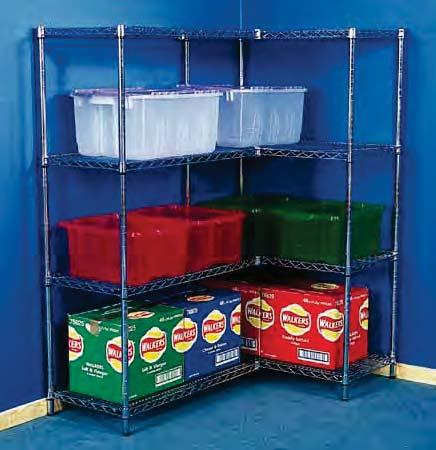 18. 85 Post Clamp Chrome Wire Shelving: It s easy to