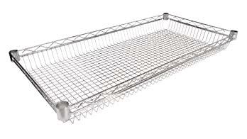 Basket Shelves Chrome wire baskets are ideal for keeping