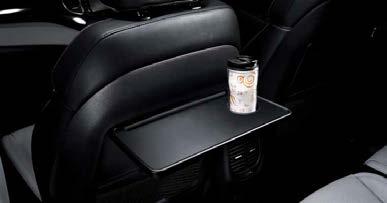 Front seatback fold up trays with cupholders ( 2 upwards) The 2nd row passengers enjoy the added convenience of folding