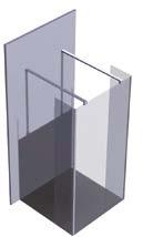 LUX Lux Fixed Shower Screen Panel Double Entry With Side