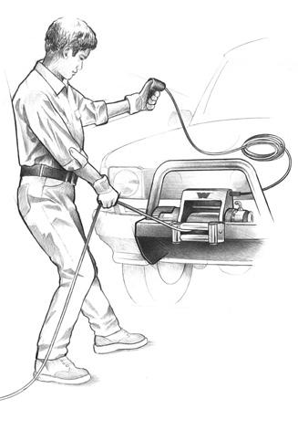 Repeat this process until the winch hook is the same distance as the full length of the remote control from the winch.