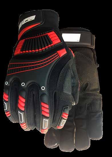 Gloves GLOVES EXTREME Heavyweight microfibre palm with foam padded palm patches for added protection Spandex back provides form-fitting memory Silicone printed fingertip and thumb with a PVC thumb