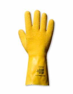 00 SNORKEL 04-644 Flexible and versatile PVC glove Excellent protection from oils, acids, caustics and alcohols Fully coated PVC glove Rough finish protects against abrasions Loading and unloading