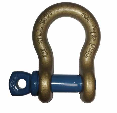 Bronze and Blue ANCHOR SHACKLE