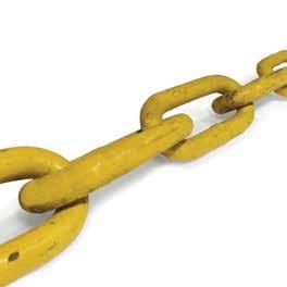 18 CHAIN MID LINK CHAIN - SELF COLOURED TRADE SIZE (IN) WLL 4 : 1 INSIDE MEASUREMENTS (IN) LENGTH WIDTH FEET PER DRUM (PER FT)