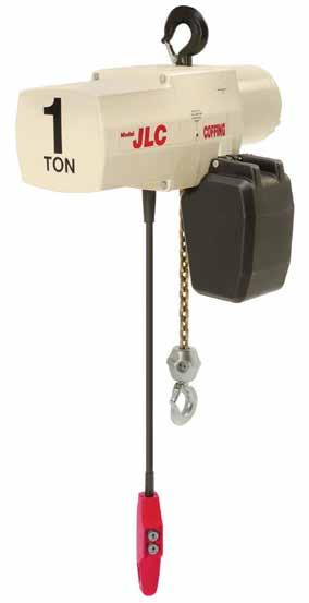 JLC ELECTRIC CHAIN HOIST Designed for Heavy Duty Performance. Compact in size, the JLC Electric Chain Hoist features a multiple disc motor brake, overload clutch & chain end stop for safety.