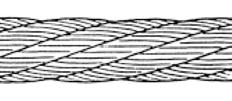 6 X 37 Contains 6 strands that are made up of 27 through 49 wires, of which no more than 18 are outside wires.