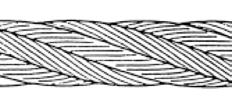 WIRE ROPE ALTERNATE LAY 7 X 7 Contains 7 stands with 7 wires, galvanized or stainless commercial grade aircraft cable.