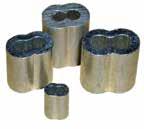 81 1.16 1.44 0.75 0.55 C COPPER DUPLEX SLEEVE (ZINC PLATED) DIMENSIONS (IN) A WIRE DIAMETER AFTER SWAGE A WIDTH B LENGTH C DEPTH D B D COS04X 1/16 0.18 0.20 0.22 0.17 0.19 COS06X 3/32 0.26 0.33 0.