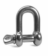Not recommended for overhead lifting. STAINLESS STEEL - SCREW PIN CHAIN SHACKLE STOCK (IN) SS21004X 1/4 2.98 SS21005X 5/16 4.