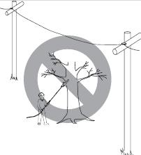 Maintain a minimum clearance of 3 metres (10 feet) from all power lines. CHARGING THE BATTERY (Fig.