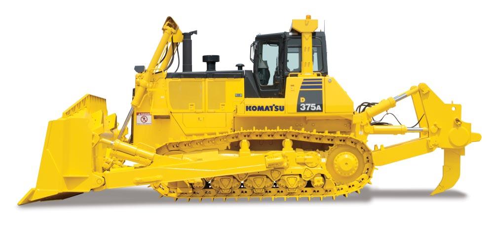 C RAWLER D OZER WALK-AROUND D375A-5 Crawler Dozer SAA6D170E-5 turbocharged after-cooled diesel engine provides an output of 474 kw 636 HP with excellent productivity.