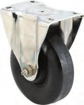 Medium Duty Stainless Steel Casters Medium Duty Stainless Steel Plate Casters STANDARD FEATURES 3/8" diameter nut and bolt axle with grease zerk fitting.