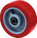 Wheels Mold-on polyurethane wheels consist of a polyurethane tread molded and mechanically locked to an aluminum core. Recommended for medium to heavy loads on carpeted and hard surfaced floors.